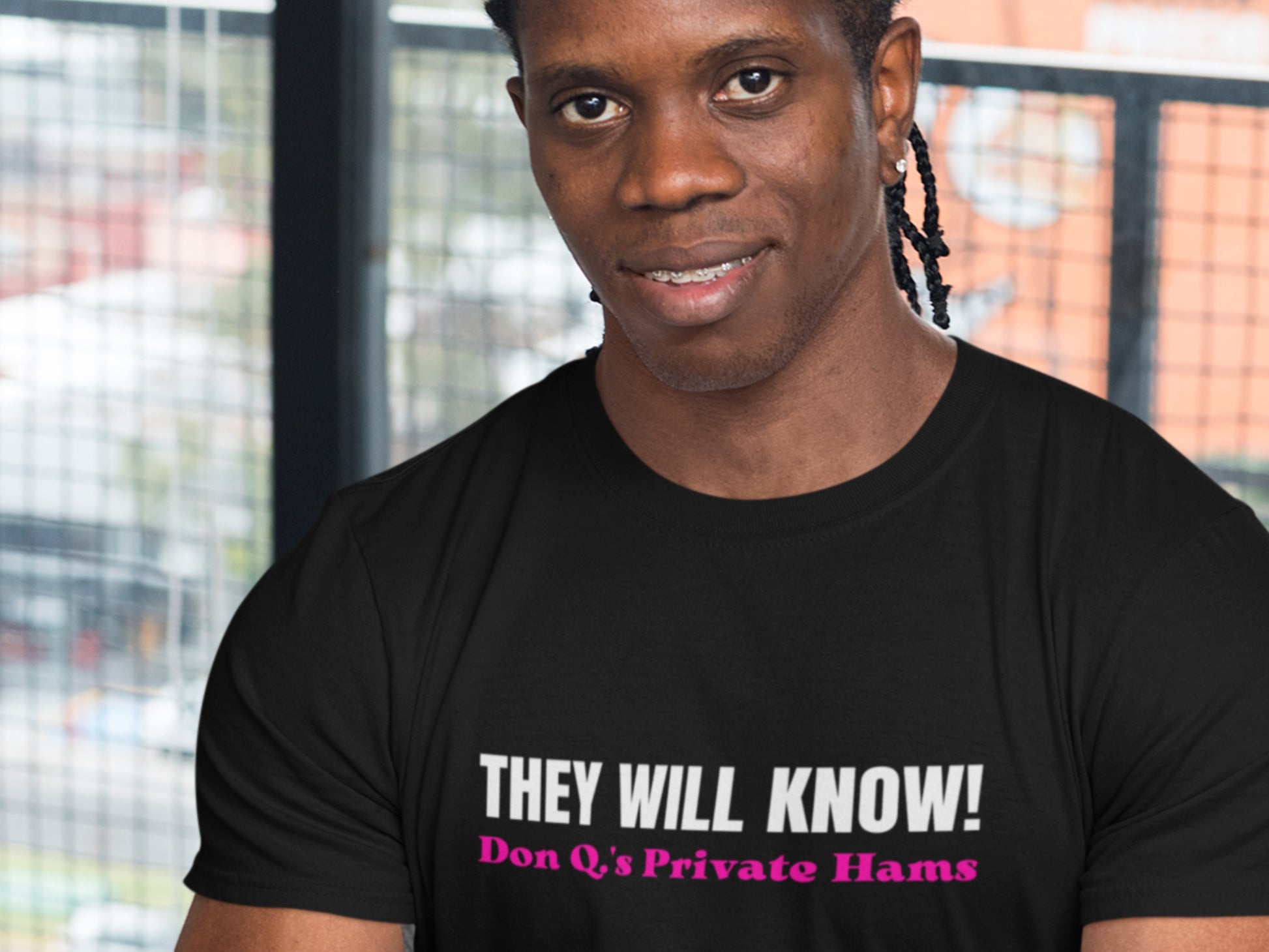 They Will Know! Don Q.'s Private Hams Black T-Shirt.