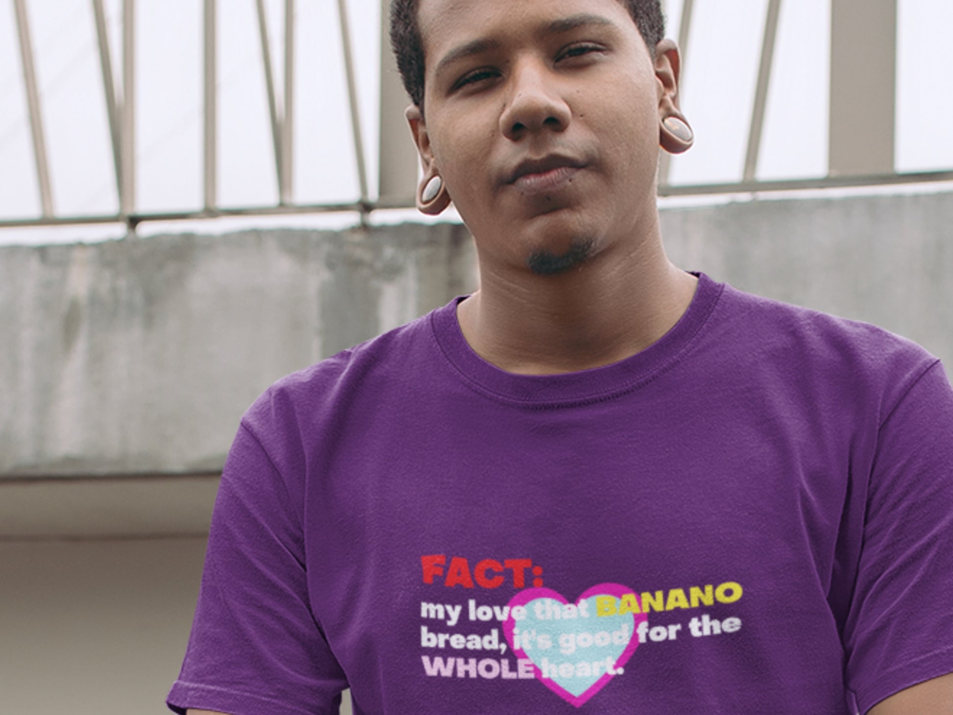 FACT Series: Banano Bread Purple T-Shirt.