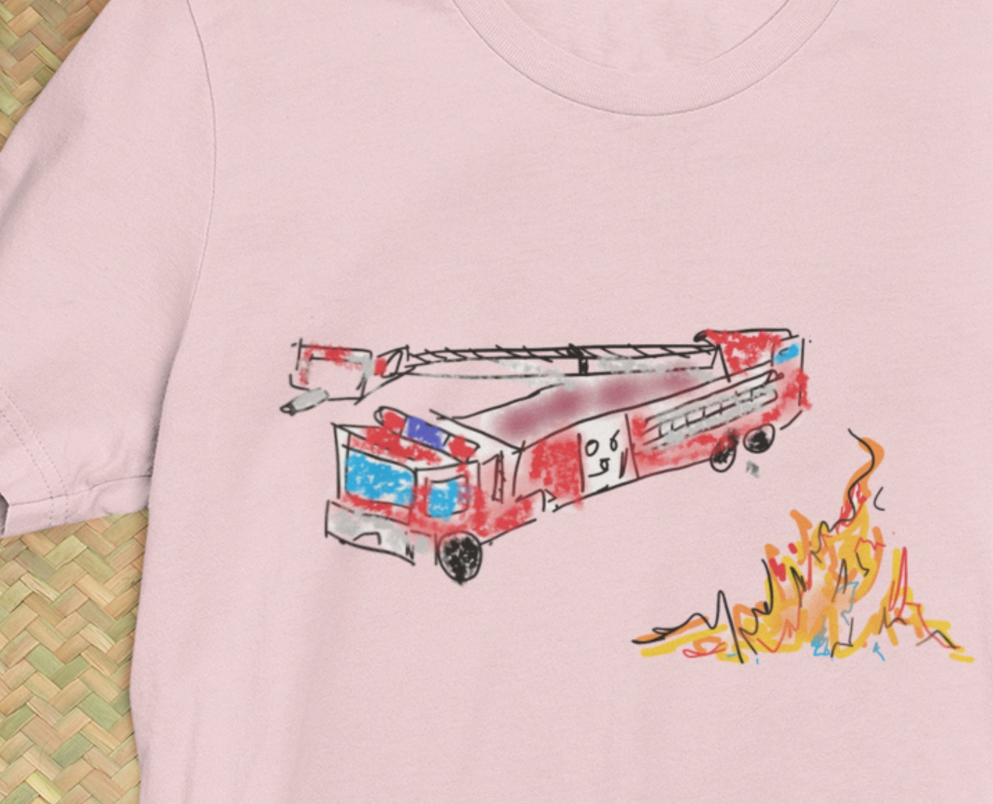 Fire Truck! Pink T-Shirt.