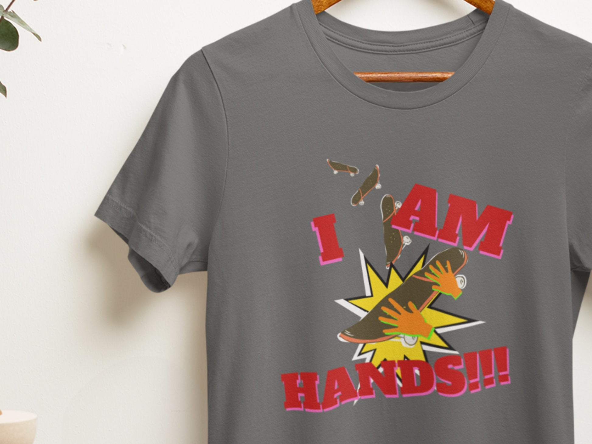 I AM HANDS!!!, Handy Handerson Asphalt T-Shirt.