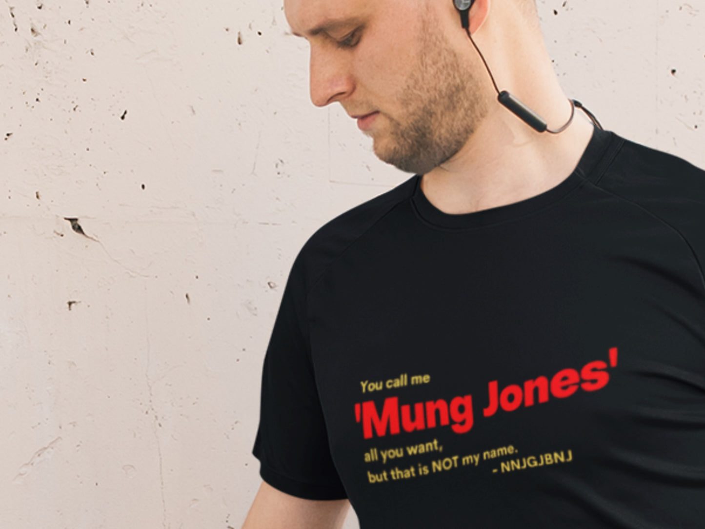 Mung Jones Black T-Shirt.