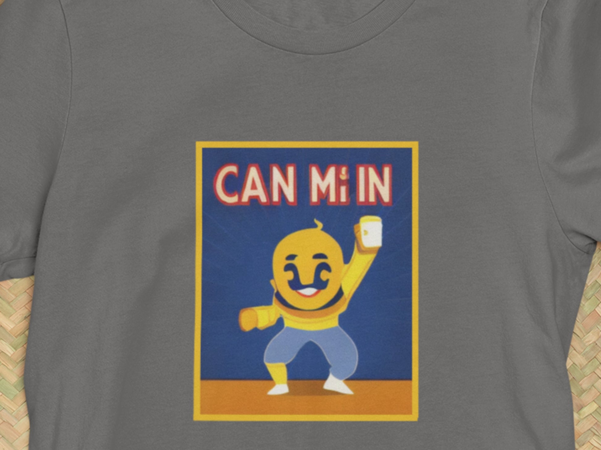 Can Man Muscle Man Asphalt T-Shirt.