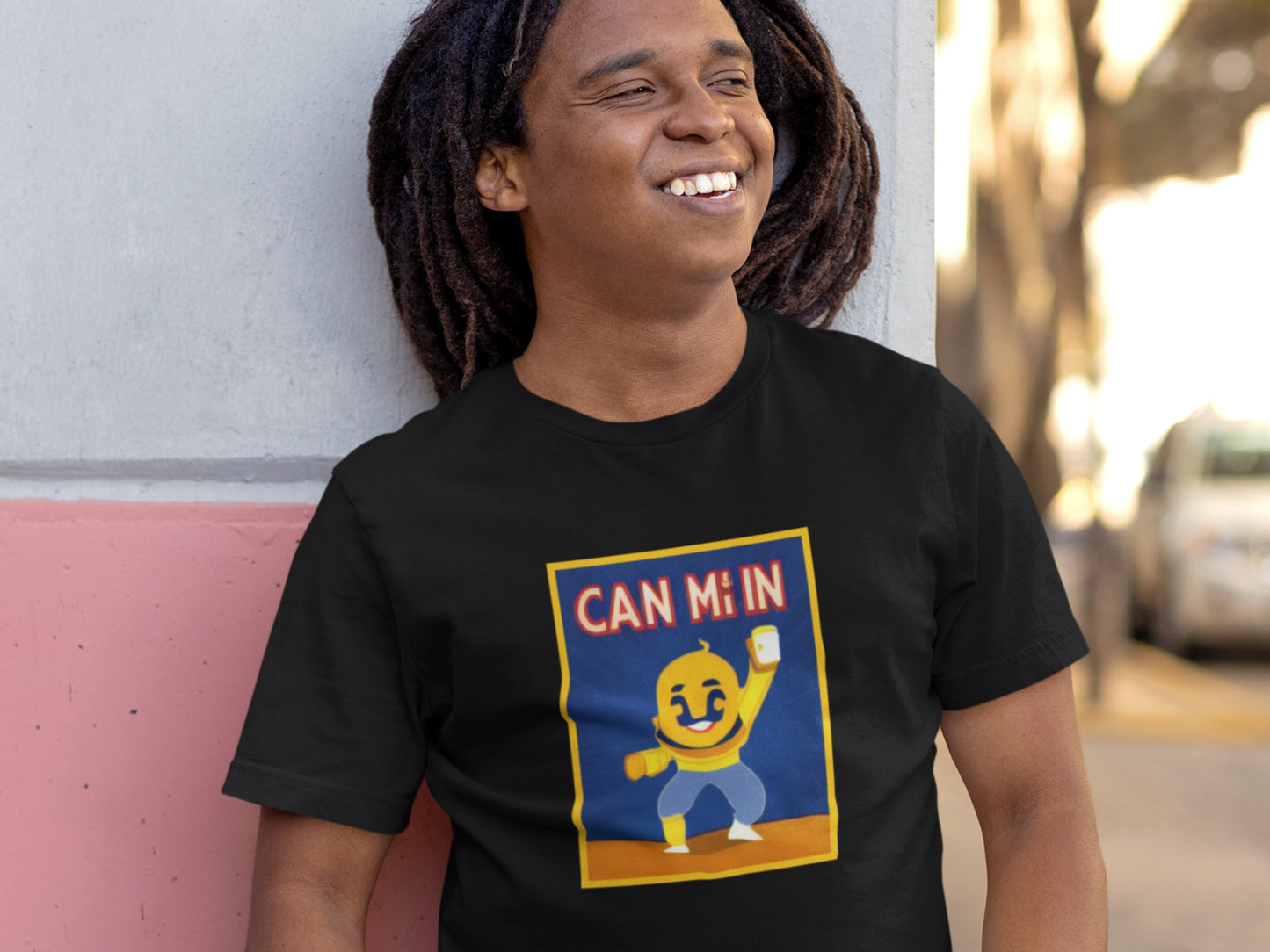 Can Man Muscle Man Black T-Shirt.