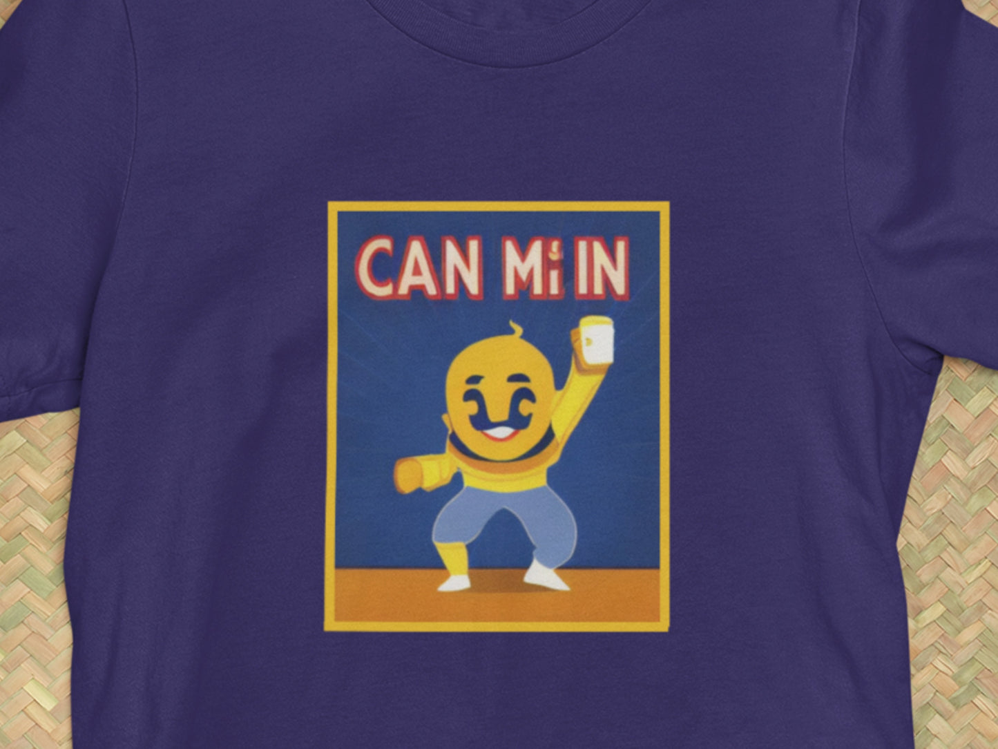 Can Man Muscle Man Navy T-Shirt.