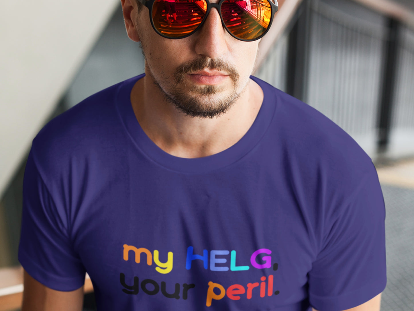 My HELG Shirt, Your Peril. Navy T-Shirt.