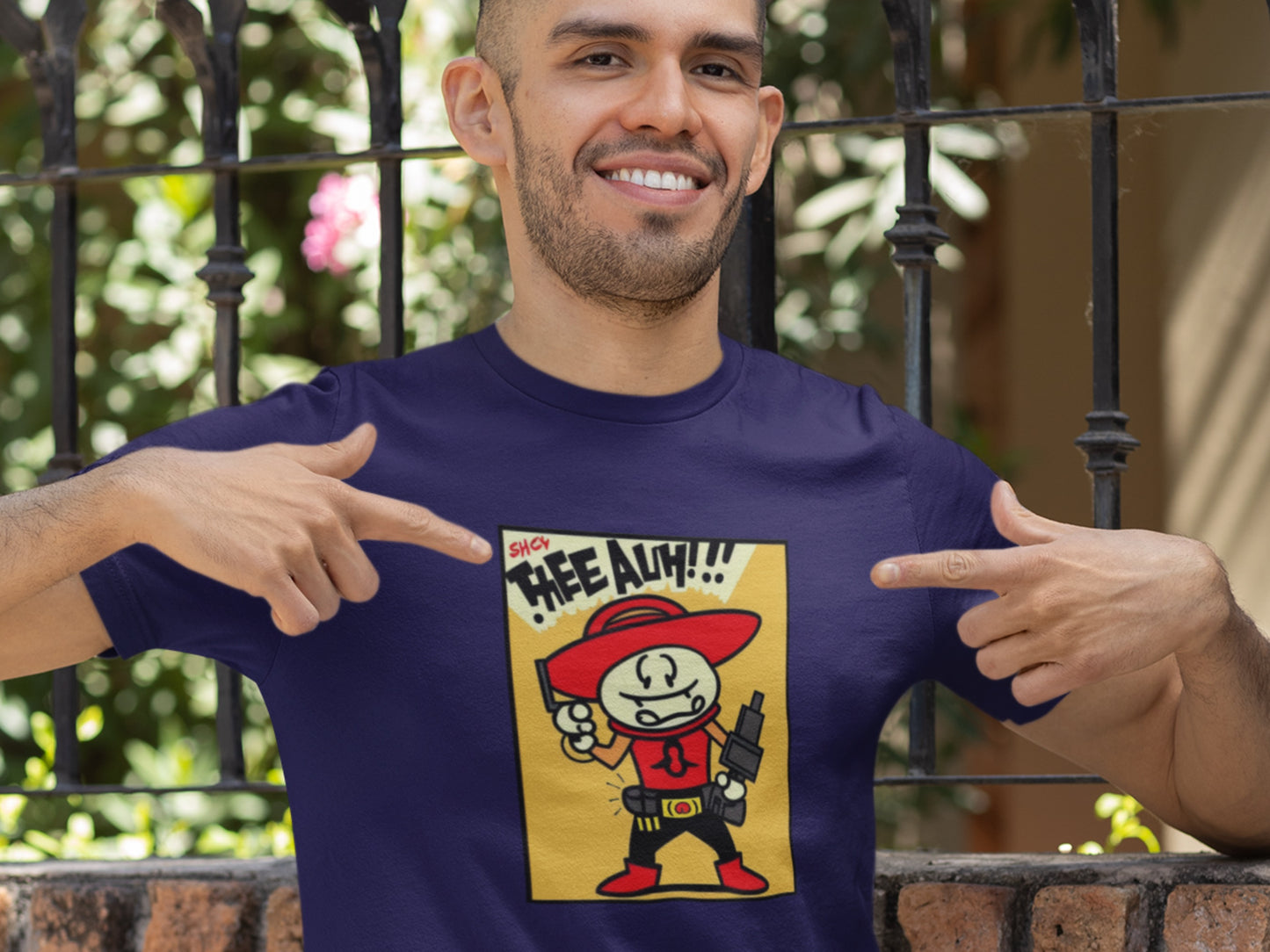 Peesh The Spicy Antenna Navy T-Shirt.