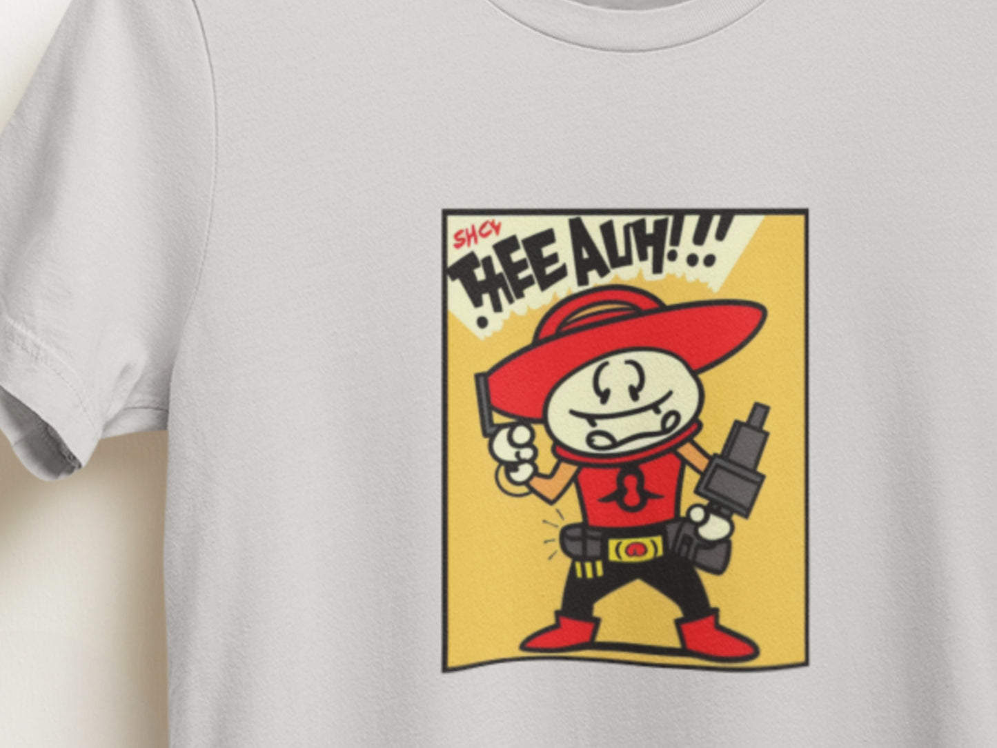 Peesh The Spicy Antenna Silver T-Shirt.