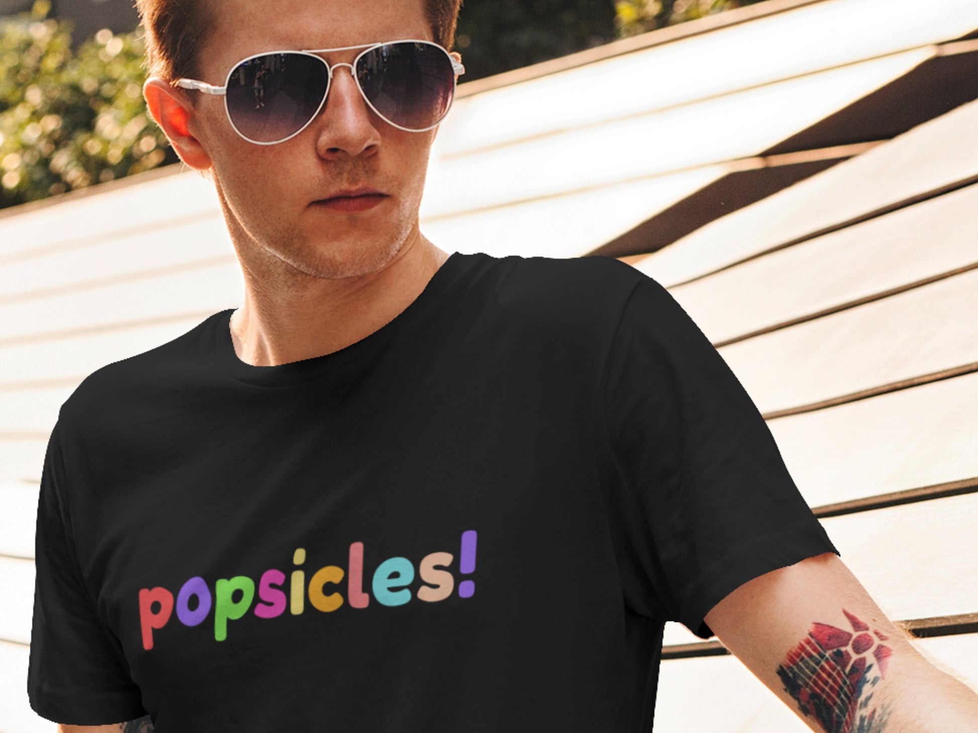 Popsicles! Black T-Shirt.