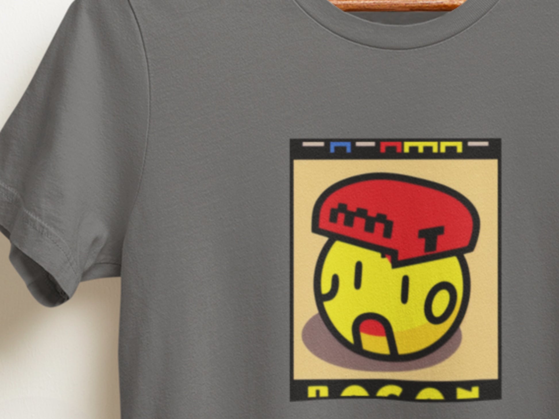 Can Man Red Hat Asphalt T-Shirt.