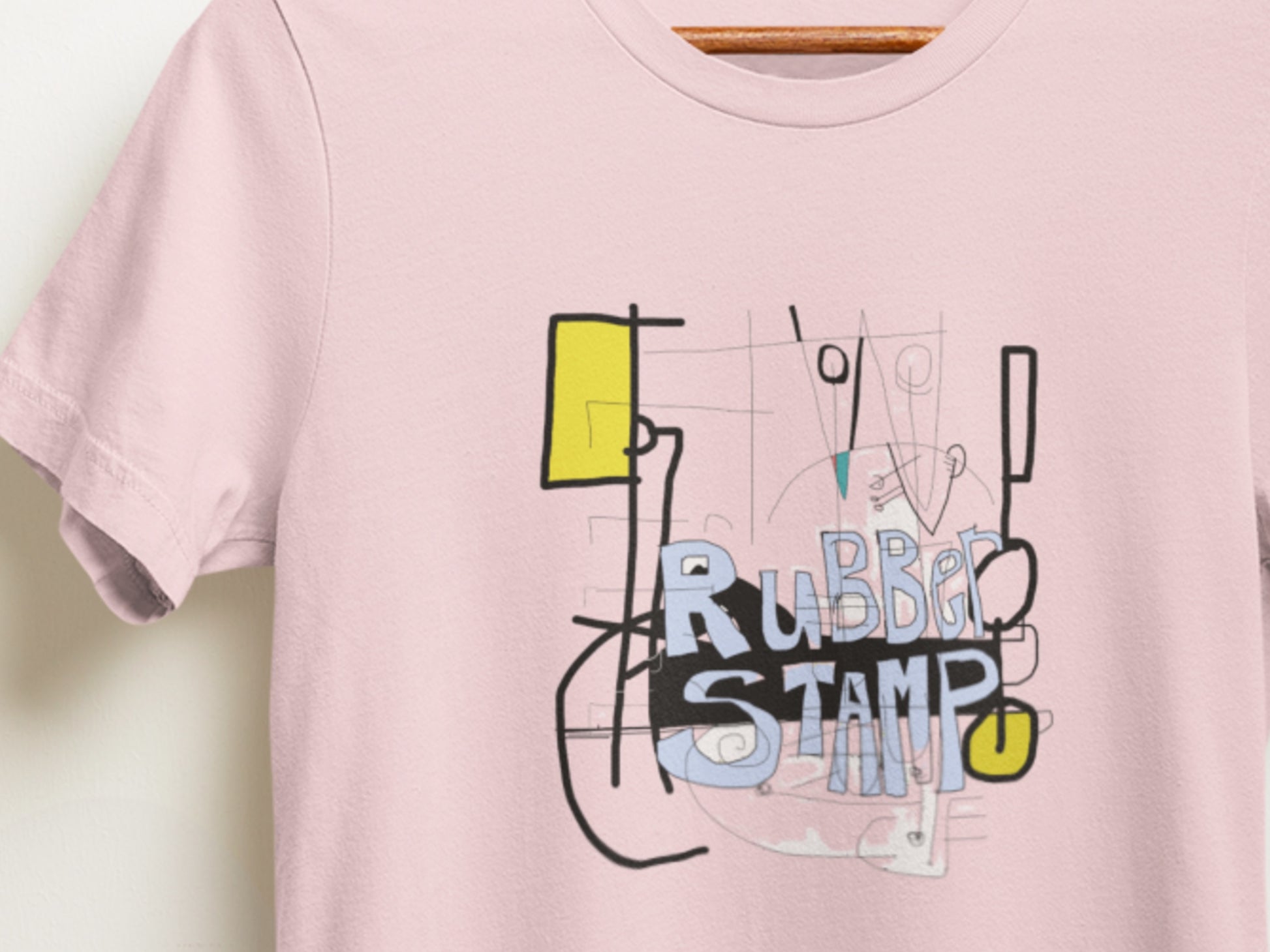 Rubber Stamp Pink T-Shirt.