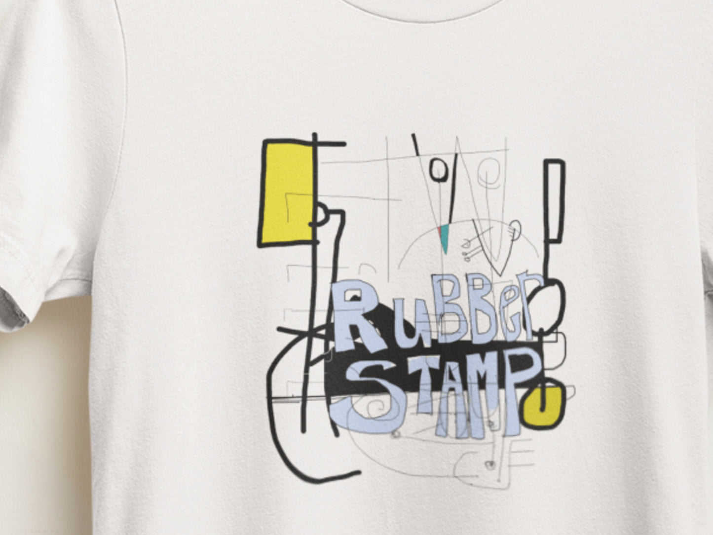 Rubber Stamp White T-Shirt.