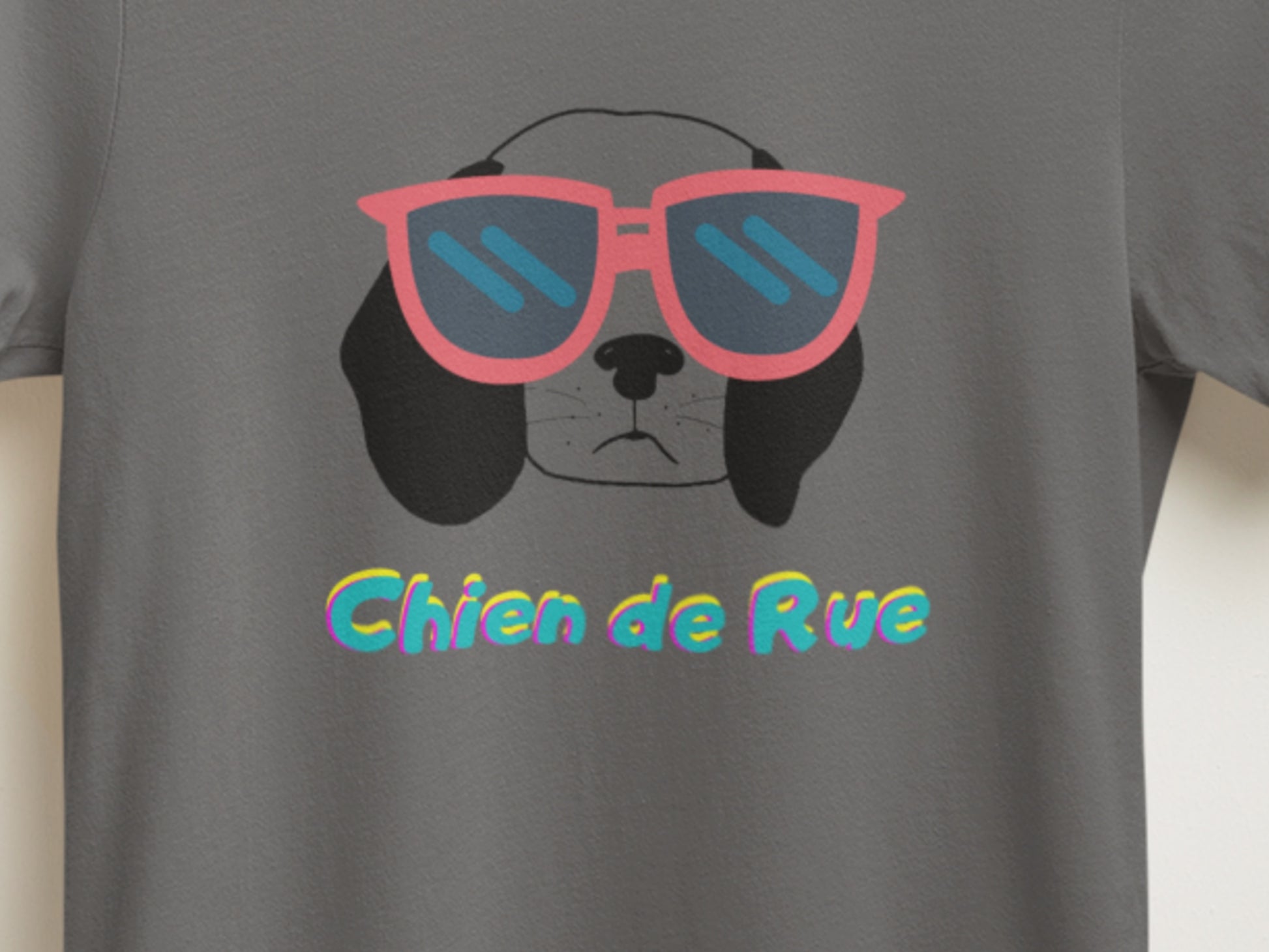 Chien De Rue, Street Dog Asphalt T-Shirt.