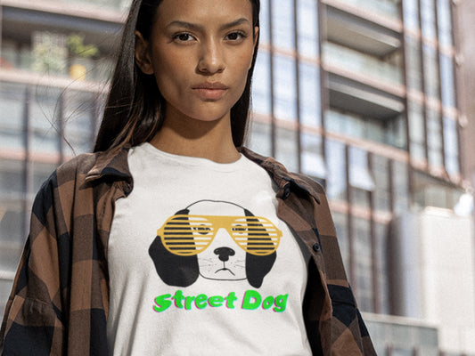 Street Dog White T-Shirt.