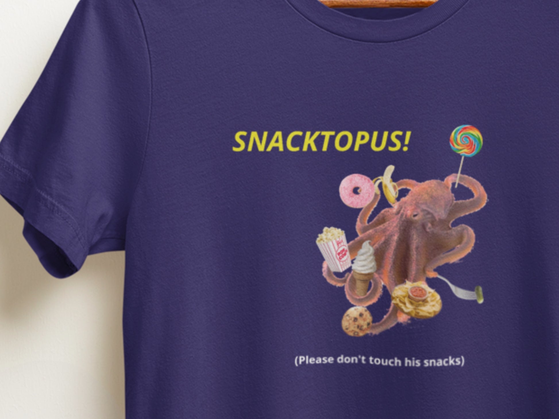 Snacktopus! Navy T-Shirt.