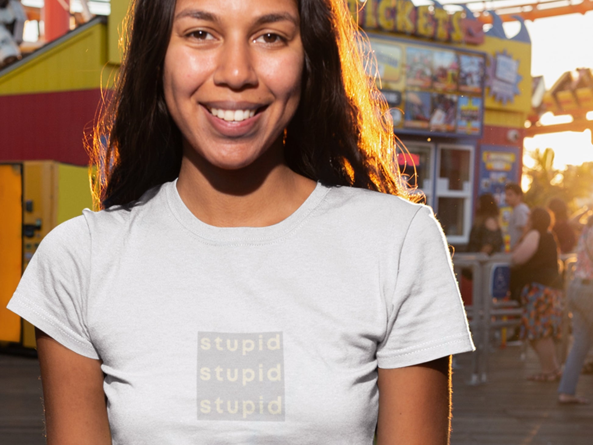 Stupid Stupid Stupid White T-Shirt.