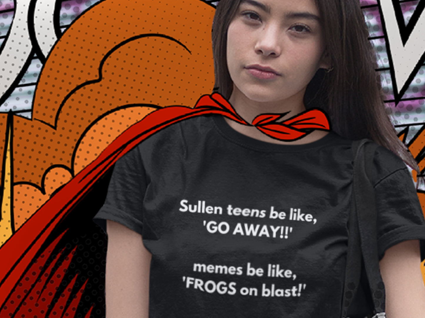 Sullen Teens Black T-Shirt - White Text.