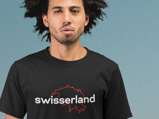 Swisserland Black T-Shirt.