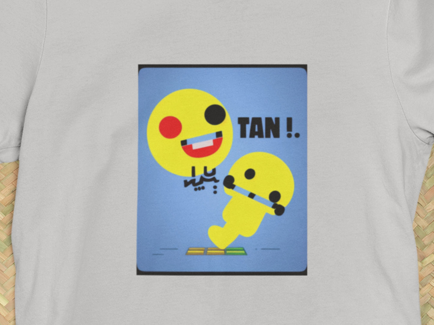 Can Man Tan! Silver T-Shirt.