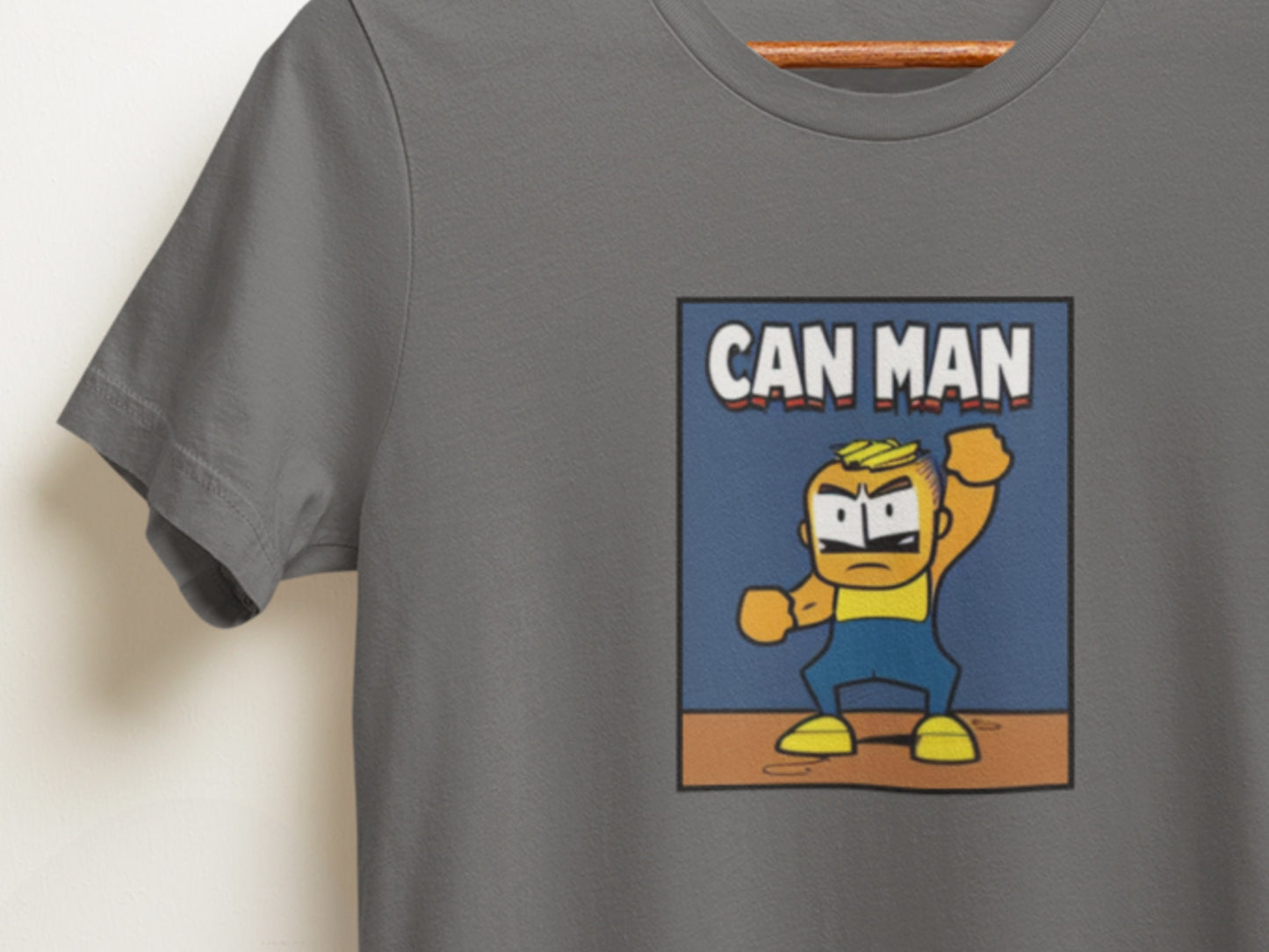 Can Man Tough Kid Asphalt T-Shirt.