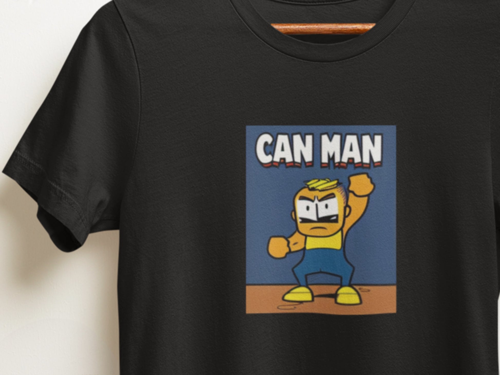 Can Man Tough Kid Black T-Shirt.