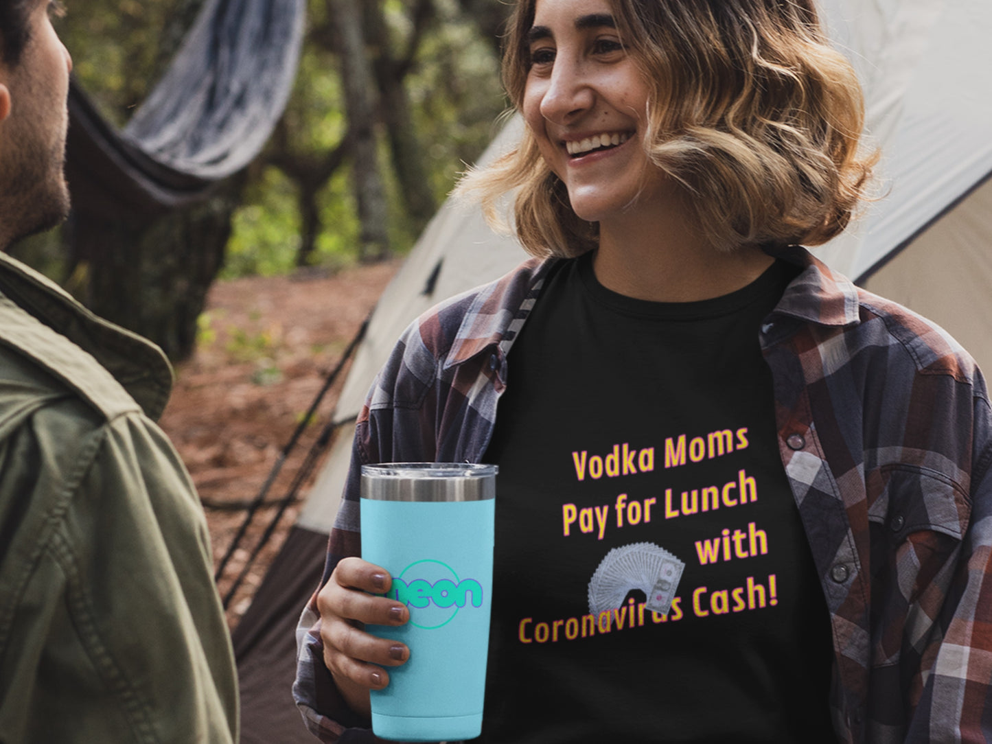 Vodka Moms Pay For Lunch With Coronavirus Cash Black T-Shirt.